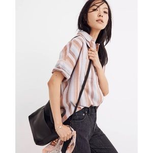 MADEWELL Flannel Courier Shirt in
Sunrise Stripe